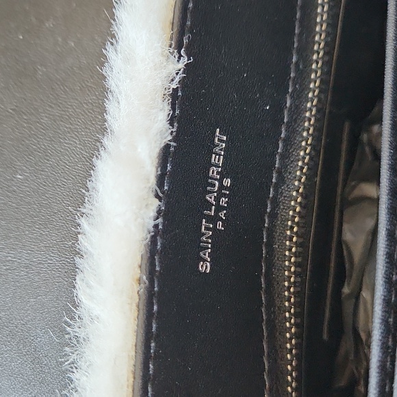 SAINT LAURENT YSL Toy Loulou Star Shearling Pouch Bag RARE - Picture 6 of 10